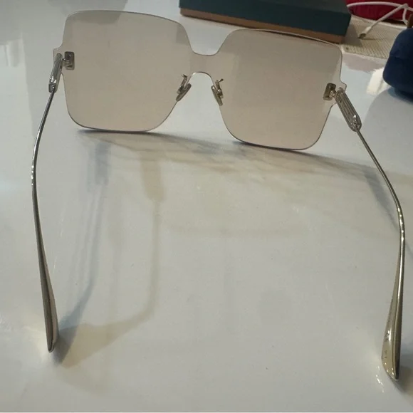 Dior Gold Geometric Sunglasses - Picture 5 of 5